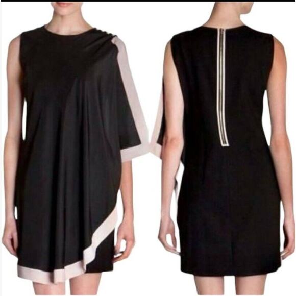 Ted Baker Bolty Silk Draped Panel Sleeveless Shift Mini Dress Size 1 US 4 - Picture 1 of 7